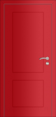 Межкомнатная дверь Капель Multicolor ПВХ Ф2К гладкая красная