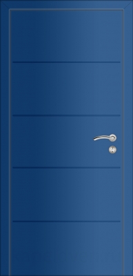 Межкомнатная дверь Капель Multicolor ПВХ Ф4Г гладкая синяя