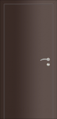 Межкомнатная дверь Капель Multicolor ПВХ ДГ гладкая коричневая