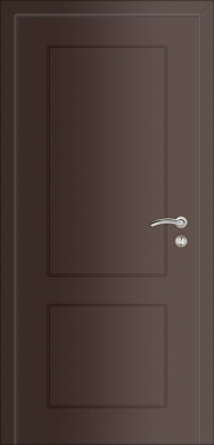 Межкомнатная дверь Капель Multicolor ПВХ Ф2К гладкая коричневая