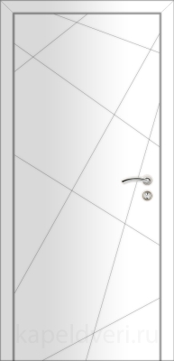 Межкомнатная дверь Капель Multicolor ПВХ Ф7Г гладкая белая