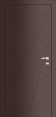 Межкомнатная дверь Капель Multicolor ПВХ Ф7А гладкая коричневая