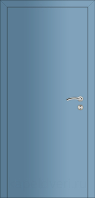 Межкомнатная дверь Капель Classic ПВХ гладкая моноколор пастельно-голубой 5024