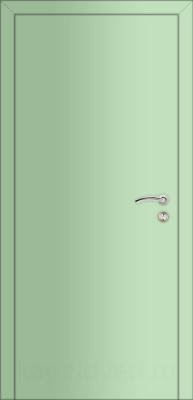 Межкомнатная дверь Капель Classic ПВХ гладкая моноколор ментоловый 6019