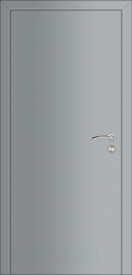 Межкомнатная дверь Капель Classic ПВХ гладкая моноколор серый 7040
