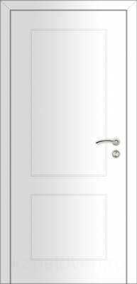 Межкомнатная дверь Капель Multicolor ПВХ Ф2К гладкая белая