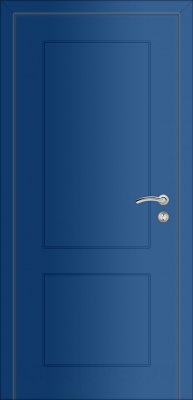 Межкомнатная дверь Капель Multicolor ПВХ Ф2К гладкая синяя